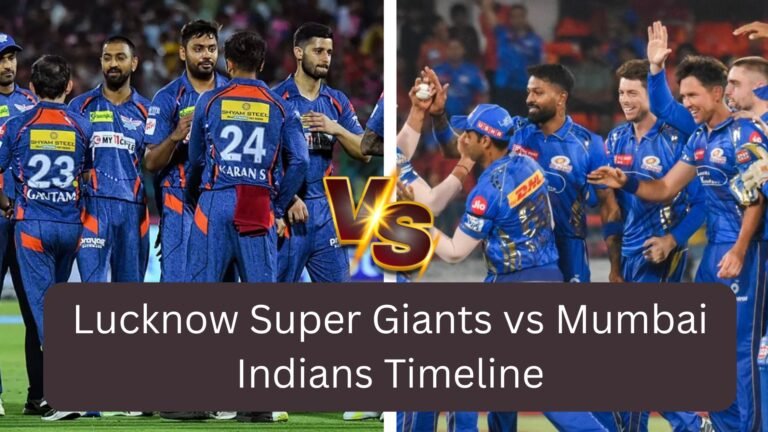 lucknow super giants vs mumbai indians timeline